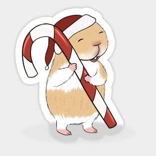 Guinea pig in Christmas Sticker